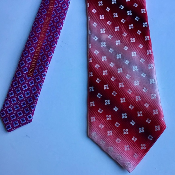 ROBERT GRAHM lovely shades of red striped Silk Tie made in Los Angeles  USA 🇺🇸 - Picture 4 of 7